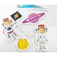 30 Stickers - EVA Foam - Cosmonaut - Gold