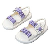Size 2 Girls Sandals 2023 Summer New Soft Bottom Non Slip Girls Cute Flowers Casual Sports Size 4 Sandals for Baby Girls