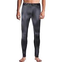 Calvin Klein Men's Performance Mix Media Compression Pant with Logo WB