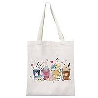 SKZ K-POP Group Gift Stay Fandom Makeup Bag SKZ Fans Cosmetic Bag SKZ Character Cosmetic Bag K-POP Music Lover Merchandise (Tea Tote Bag)