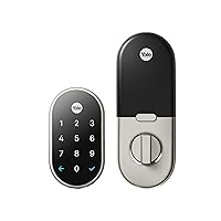 Nest x Yale Lock - Tamper-Proof Smart Lock for Keyless Entry - Keypad Deadbolt Lock for Front Door - Satin Nickel