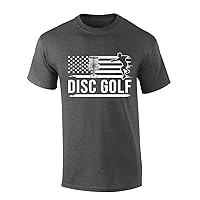 Mens Disc Golf Tshirt Disc Golf Flag Short Sleeve T-Shirt