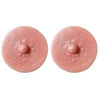 FEESHOW Silicone False Nipples Reusable Prosthetic Simulation Breast Enhancement Nipple Cover for Breast Forms Party