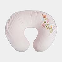 Boppy Nursing Pillow Luxe Support , Pink Sweet Safari, Ergonomic Nursing Essentials for Bottle and Breastfeeding, Firm Fiber Fill, with Soft Removable Nursing Pillow Cover, Machine Washable