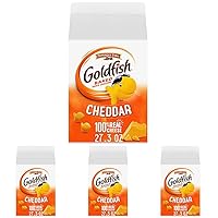 Goldfish Cheddar Cheese Crackers, 27.3 oz Carton (Pack of 4)