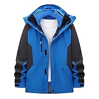 Mens Winter Coats Windproof Hooded Jackets Casual Overcoat Outdoor Sports Warm Zip Up Jacket Waterproof Raincoat