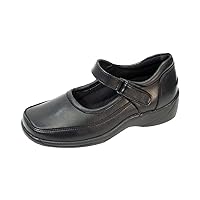 Nicole Women's Wide Width Cushioned Leather Mary Jane Shoes