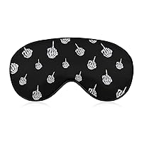 Fuck Off Middle Finger Sleeping Blindfold Mask Cute Eye Shade Cover with Adjustable Strap for Women Men Night