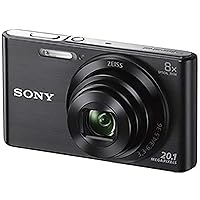 Sony dscw830 Digital Compact Camera - Black (20.1MP, 8 x Optical Zoom) 2.7 Inch LCD