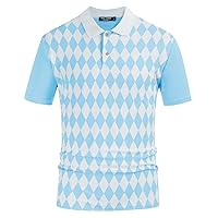 Mens Polo Shirt Short Sleeve Performance Golf Polo Shirts Daily CasualWear