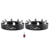 FLYCLE 8x6.5 to 8x180 Wheel Adapters, 1.5 inch 8x165.1mm to 8x180mm Wheel Adapter with M14x1.5 Studs & 117mm Center Bore Compatible with 1999-2010 Silverado Sierra 2500 3500 HD
