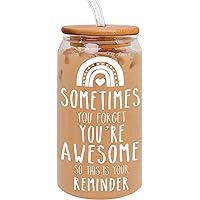 Birthday Gifts for Women - Unique Gifts for women Inspirational Gifts for Women Encouragement Gifts for Women Thank You Gifts for Teacher, Mom, Best Friend, Her, Female 16Oz Drinking Glass