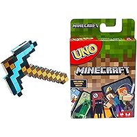 Minecraft Transforming Sword & Pickaxe [Amazon Exclusive] AND UNO Minecraft Card Game