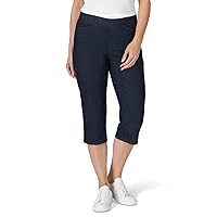 Chic Classic Collection Womens Easy Fit Elastic Waist Pull-On Capri