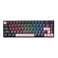 60 Percent Wireless Mechanical Gaming Keyboard, Portable Ultra-Compact 68 Keys Gaming Keyboard Hot Swappable Gateron G-pro switches with RGB Backlit and PBT keycaps