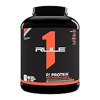 Rule 1 R1 Protein, Fruity Cereal - 5.03 lbs Powder - 25g Whey Isolate & Hydrolysate + 6g BCAAs - 76 Servings
