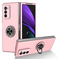 Back Case Cover Slim Case for Samsung Galaxy Z Fold 2 5G with Built-in 360°Rotate Ring Magnetic Stand Full Body Cover,Rugged Heavy Duty Shockproof Phone Protection Case Protective Case