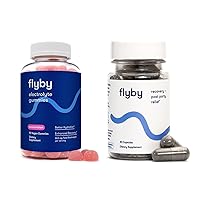 Flyby Recovery Hangover Pills | Travel Essentials for Women (20 Count) Electrolyte Gummies | Energy Gummies | Pre Workout Women & Post-Party Hydration | Watermelon