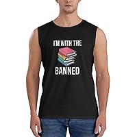I'm with The Banned Tank Top Men's Performance Muscle T-Shirt Casual Sleeveless Tank Vest for Fitness Training