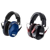 Dr.meter Ear Muffs for Noise Reduction, Dark Blue+Black & Red
