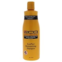 Ecoco Ecoplex Moisturising Shampoo - Black Castor And Flaxseed Oil - Olive Oil And Sheer Butter - Promotes Hair Growth - Revitalizes Scalp - No Alcohol - Suitable For All Hair Types - 16 Oz