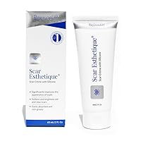 Scar Esthetique Scar Cream with Silicone - Scar Cream For Surgical Scars, Stretch Marks, Keloids, Acne, C-section, and Burns - Scar Removal Helps Reduce the Appearance of Scars - 60ml