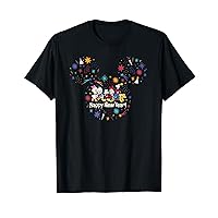 Disney Mickey Mouse & Pals Head Icon Cute Happy New Year T-Shirt
