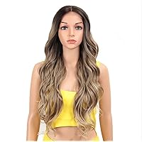 Hair Lace Front Ombre Blonde Wig Lace Long Wavy 360 Wig Red African American Synthetic Wigs For Black Women