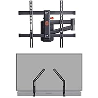 ECHOGEAR Swivel Full Motion TV Wall Mount & Sound Bar Mounting Bracket - for TVs Up to 60