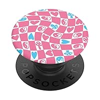 PopSockets Phone Grip with Expanding Kickstand, Graphic PopGrip - Psychedelic Checker