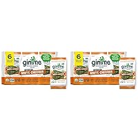 gimMe - White Cheddar - 6 Count - Organic Roasted Seaweed SheetsKeto, Vegan, Gluten Free - Great Source of Iodine & Omega 3’s - Healthy On-The-Go Snack for Kids Adults (Pack of 2)