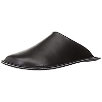 Men's Leather Slippers, BK, 26.0～27.0㎝
