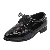 Rain Those Summer and Autumn Fashion Boys Casual Leather Shoes Solid Color Lace Up Water Proof Shoes for Boys