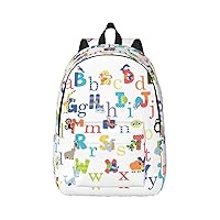 Animal Alphabet Large Capacity Backpack, Men'S And Women'S Fashionable Travel Backpack, Leisure Work Bag,