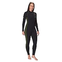 EcoStinger® Women Stinger Suit Dive Skin UV Swimsuit + Arm Pocket UPF50+ Chlorine Resistant Black Khaki