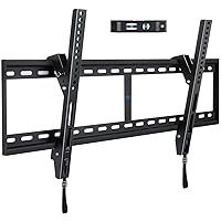 Mounting Dream UL Listed Tilt TV Wall Mount Bracket for 42-84 Inch TVs, TV Mount up to VESA 800x400mm and 132 LBS, One-Piece Wall Plate Easy for TV Centering on 16