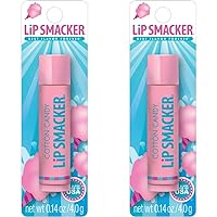 Lip Smacker Flavored Lip Balm, Cotton Candy, Flavored, Clear, For Kids, Men, Women, Dry Kids (Pack of 2)