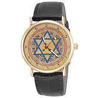 Star of David Judiasm Traditional Judaic Art Ladies Woman Boys Girls Small Size 30 mm Jewish Art Wrist Watch