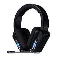 pamu Over-Ear Wireless Bluetooth Headphones with Microphone, Deep Bass Stereo Sound Wired Computer Sport Music Headset, Over 27hrs Playtime, Touch Control, Noice Cancelling Gaming Headset