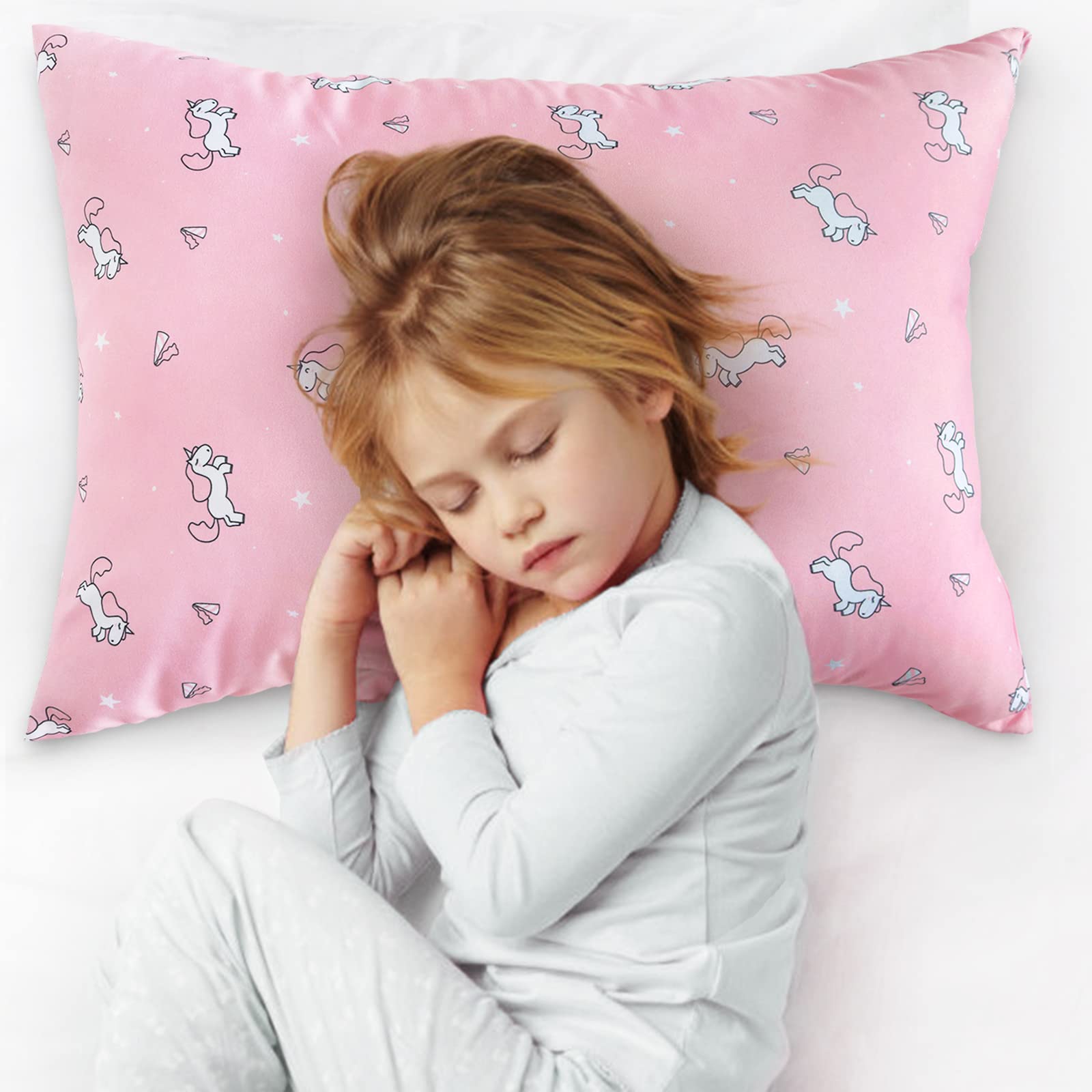 SPRINGSPIRIT Baby Toddler Pillow for Girls 2 Pack Ultra Soft & Breathable 14