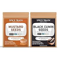SPICE TRAIN, Yellow Mustard Seeds (397g) + Black Cumin Seeds (397g) (Kalonji)