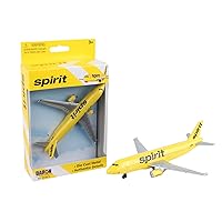 Daron Spirit Airlines Single Die-Cast Plane , Yellow