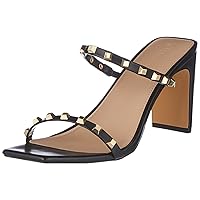 The Drop Women's Avery Square Toe Two Strap High Heeled Sandal