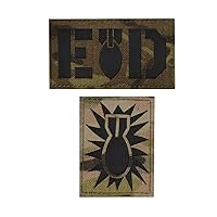 2Pack EOD OCP Patch Brassard Scorpion Explosive Ordnance Disposal Bomb Squad Tactical Military SWAT Morale Infrared Reflective IR Emblem with Loop and Hook (Camo)