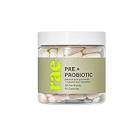 Rae Pre + Probiotic for Women - Women’s Probiotic and Prebiotic Supplement for Gut Health with Apple Cider Vinegar and Lactobacillus Acidophilus - Vegan, Non GMO and Gluten Free - 30 Day Supply