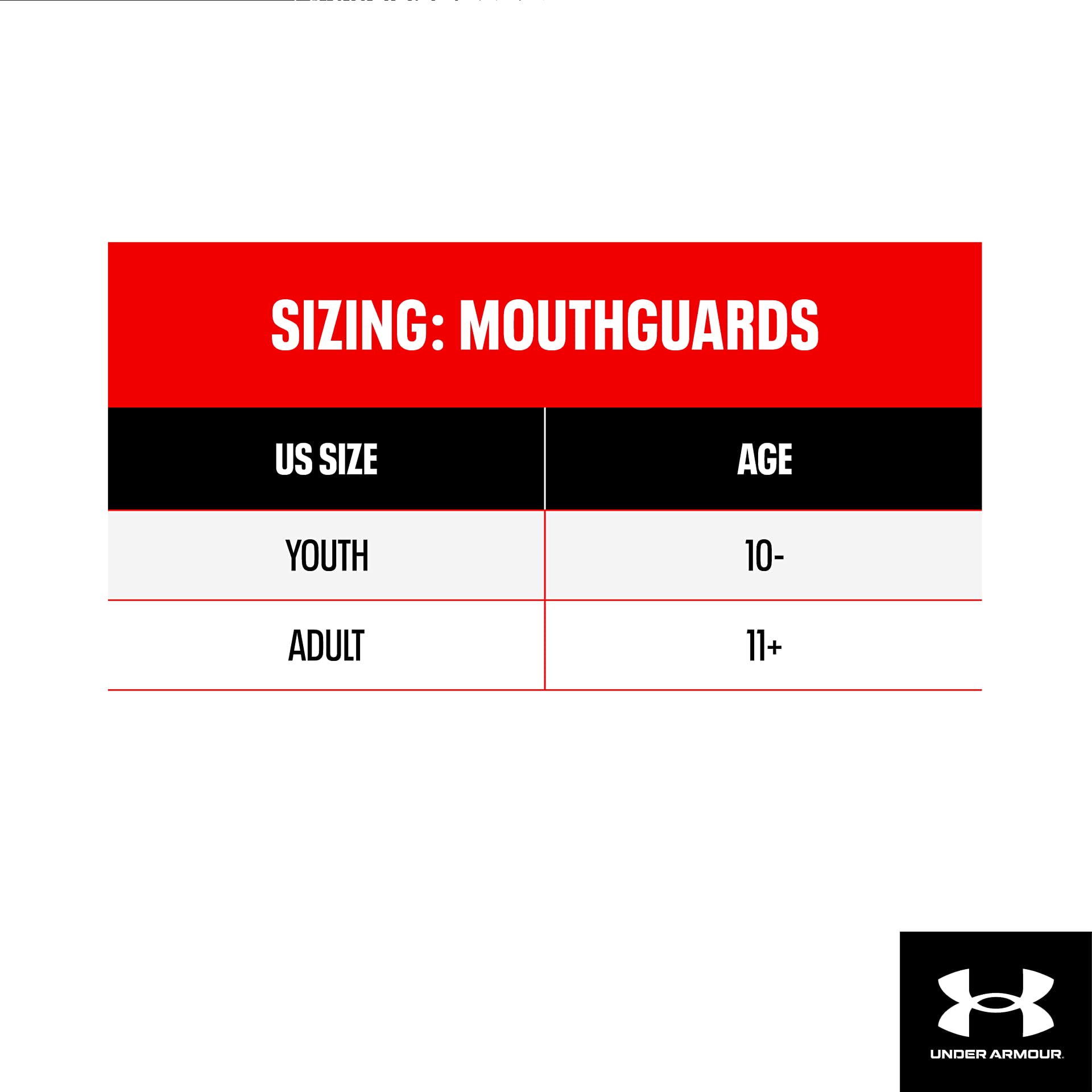 Under Armour Sports Mouth Guard, Custom Fit, Includes Detachable Helmet Strap, Youth & Adult Sizes