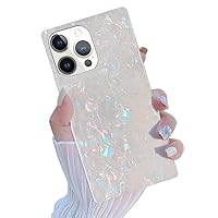 Square Case Compatible with iPhone 13 Pro Max Case for Women Girls, Luxury Glitter Iridescent Laser Design Soft Tup Durable Protective Girly Cover Slim Light Cute Glossy Gradient Shiny Case