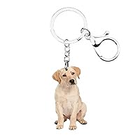 Labrador Retriever Keychain Animal Dog 2D Flat Cute Kawaii for Women Lady Girl Xmas Gift Bag Charm Accessories Acrylic