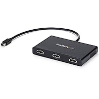 StarTech.com 3-Port Multi Monitor Adapter - Mini DisplayPort to HDMI MST Hub - Triple 1080p/Dual 4K 30Hz - Video Splitter for Extended Desktop Mode on Windows Only - mDP 1.2 to 3x HDMI (MSTMDP123HD)