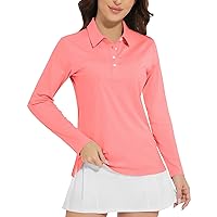 Boladeci Women's Polo Shirts UPF 50+ Sun Protection Long Sleeve Collared Lightweight Quick Dry Casual Tennis Golf Shirts